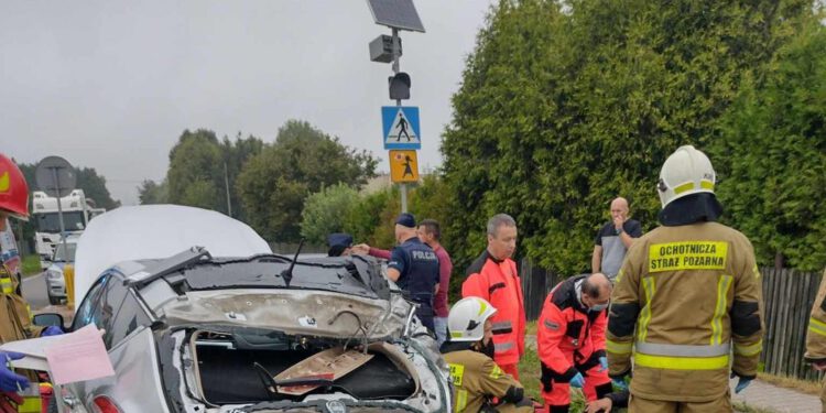 Uwaga kierowcy! Wypadek drogowy w Jedlni
