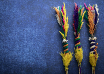 Wielkanocne palmy z twórczynią ludową