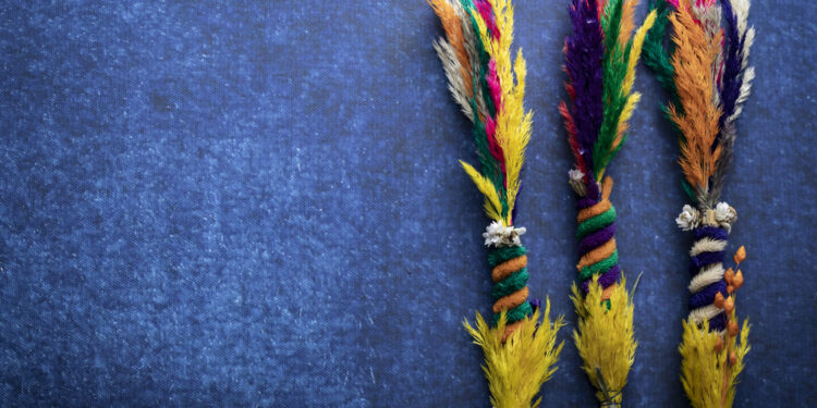 Wielkanocne palmy z twórczynią ludową