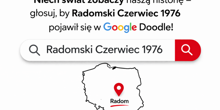Specjalne logo 50 rocznicy wydarzeń Radomskiego Czerwca 1976 może pojawić się w przeglądarce Google