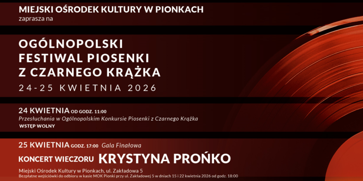 Ogólnopolski Festiwal Piosenki „Z Czarnego Krążka” w Pionkach