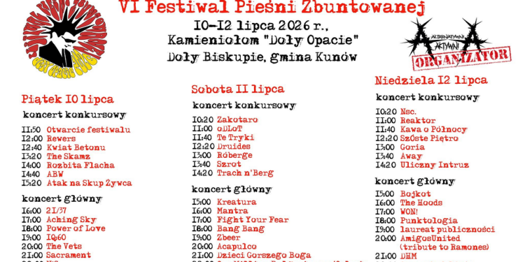 Przed nami VI Festiwal Pieśni Zbuntowanej