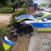 Policyjny Mustang rozbity