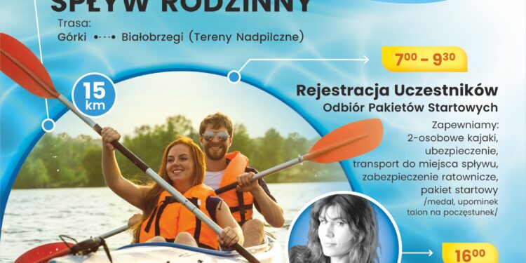 Pomysł na aktywne i rodzinne zakończenie wakacji w Białobrzegach-  VIII Białobrzeskie  Regaty Kajakowe nad Pilicą